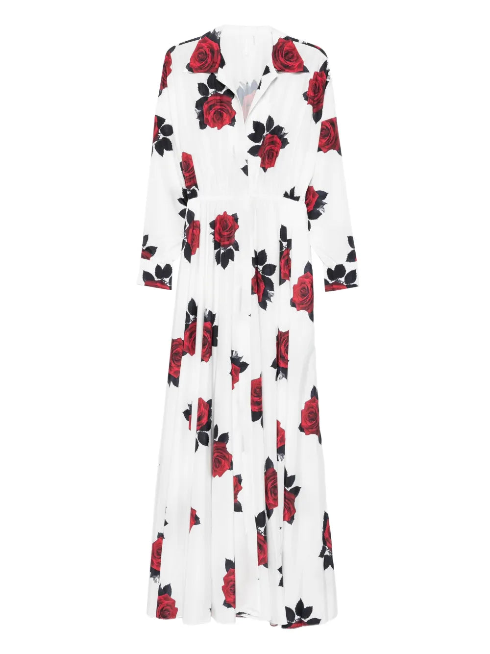 Norma Kamali Rose Print Maxi Dress
