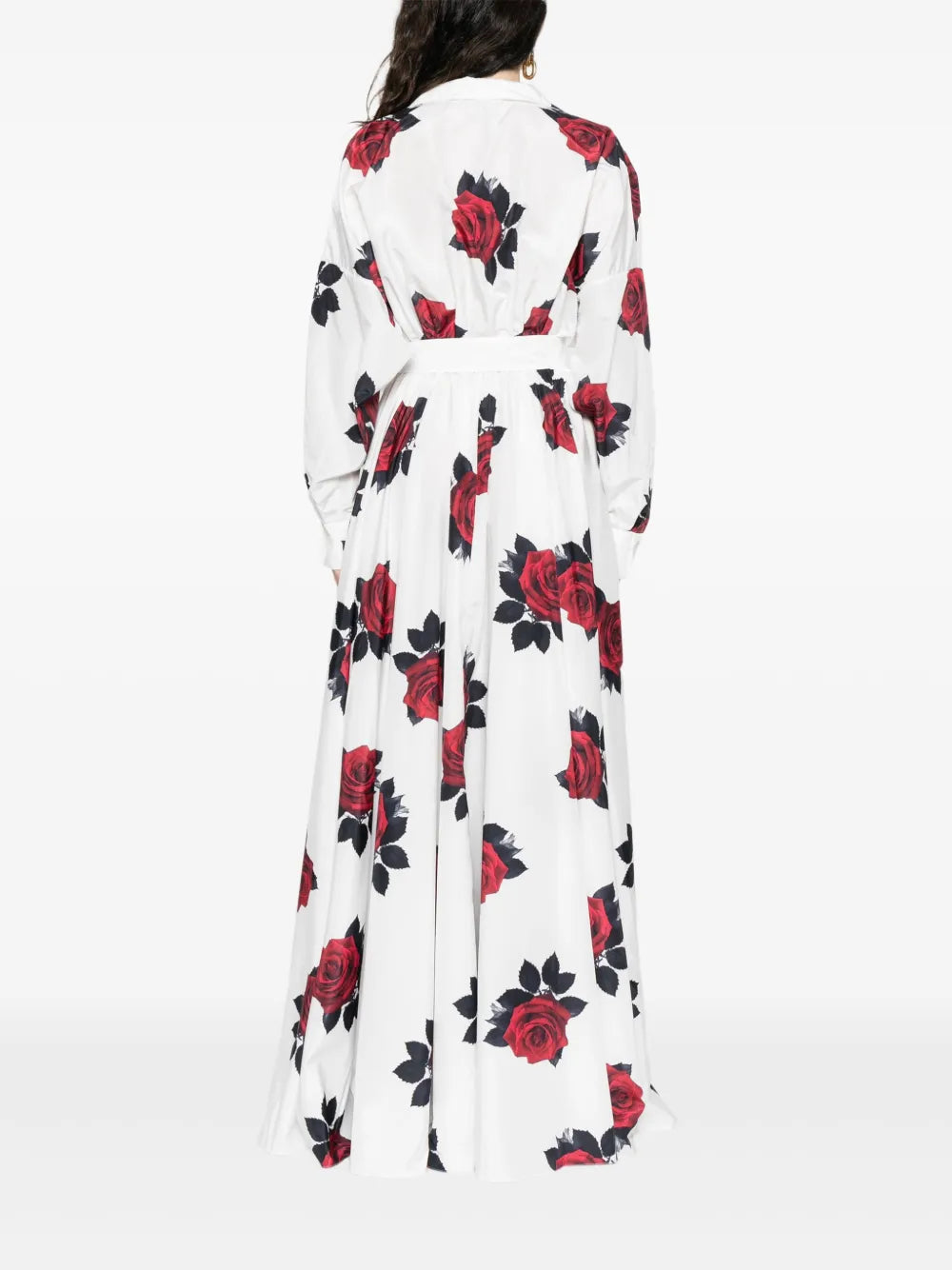 Norma Kamali Rose Print Maxi Dress
