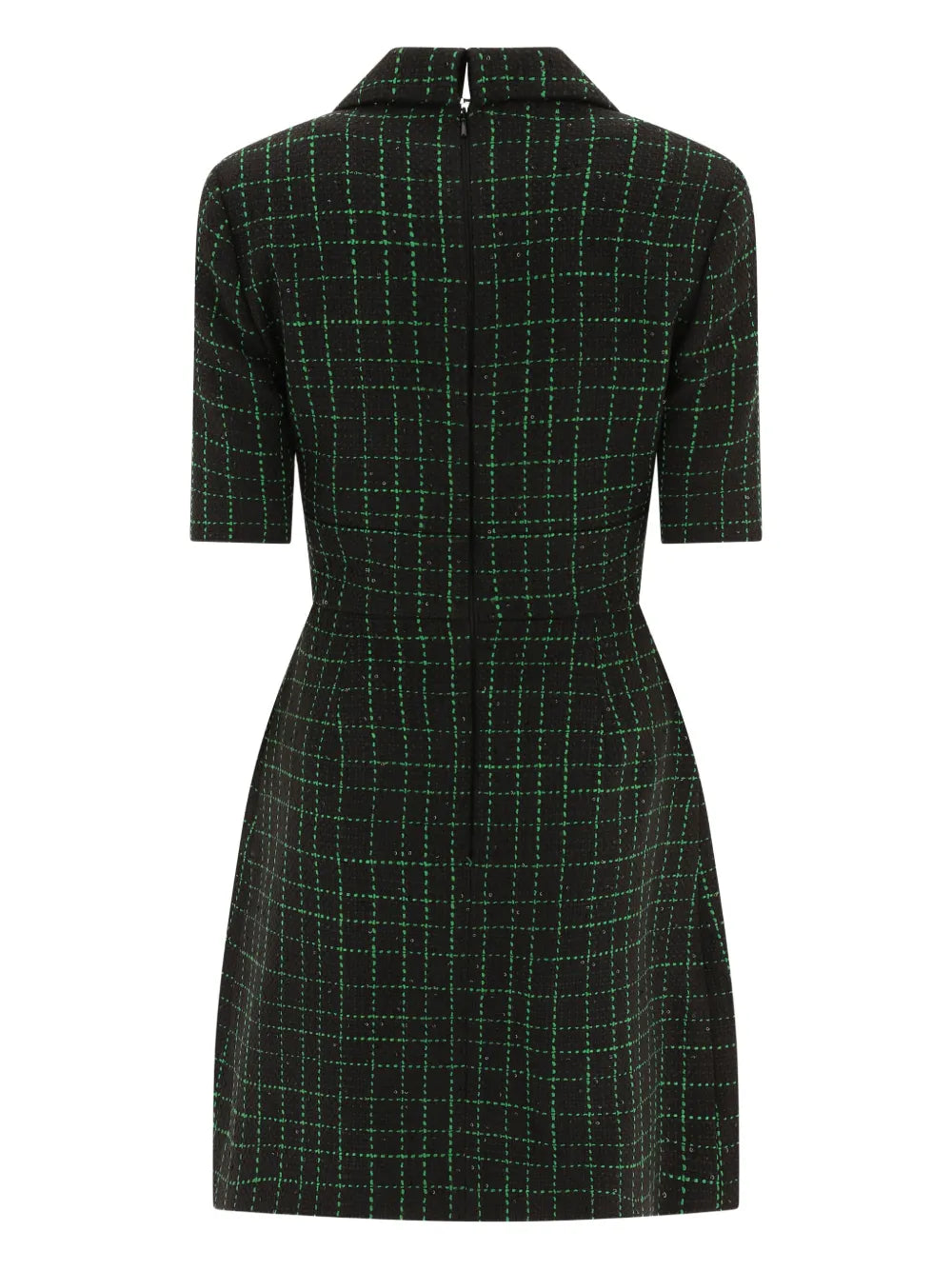 Elie Saab Check Pattern Tweed Dress