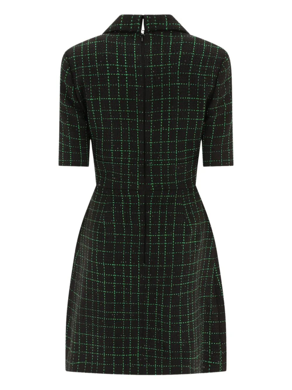 Elie Saab Check Pattern Tweed Dress