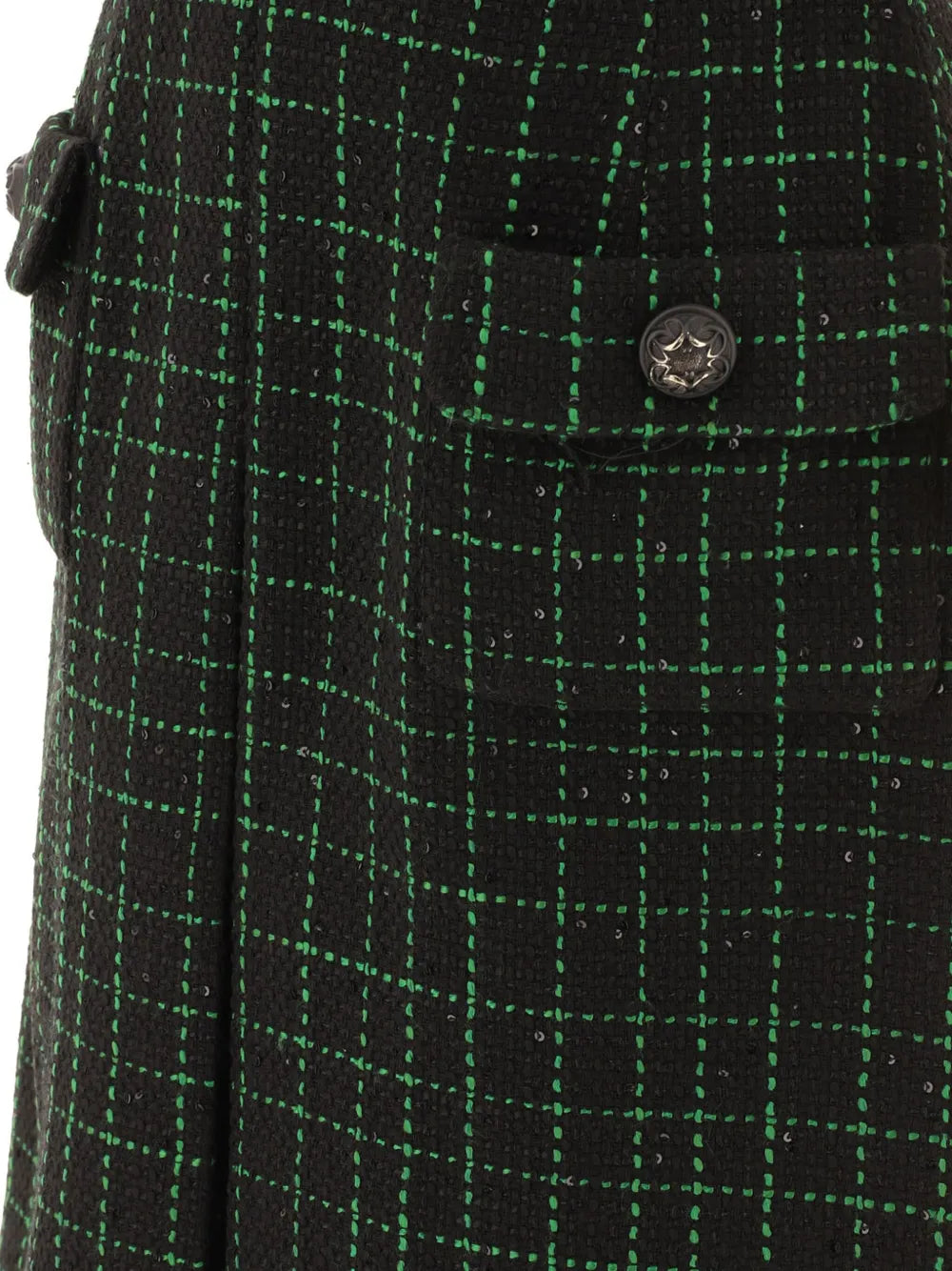Elie Saab Check Pattern Tweed Dress