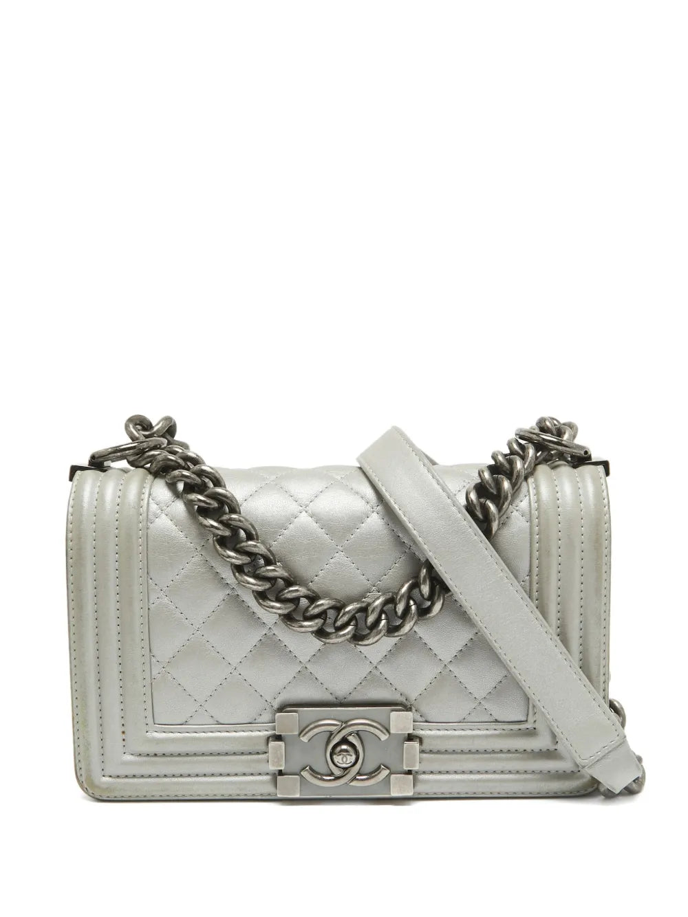 Chanel Pre Owned 2024 Mini Boy Chanel Quilted Leather Shoulder Bag