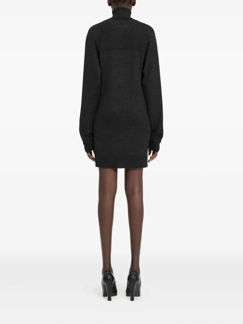 Mm6 Maison Margiela Turtleneck Panelled Mini Dress