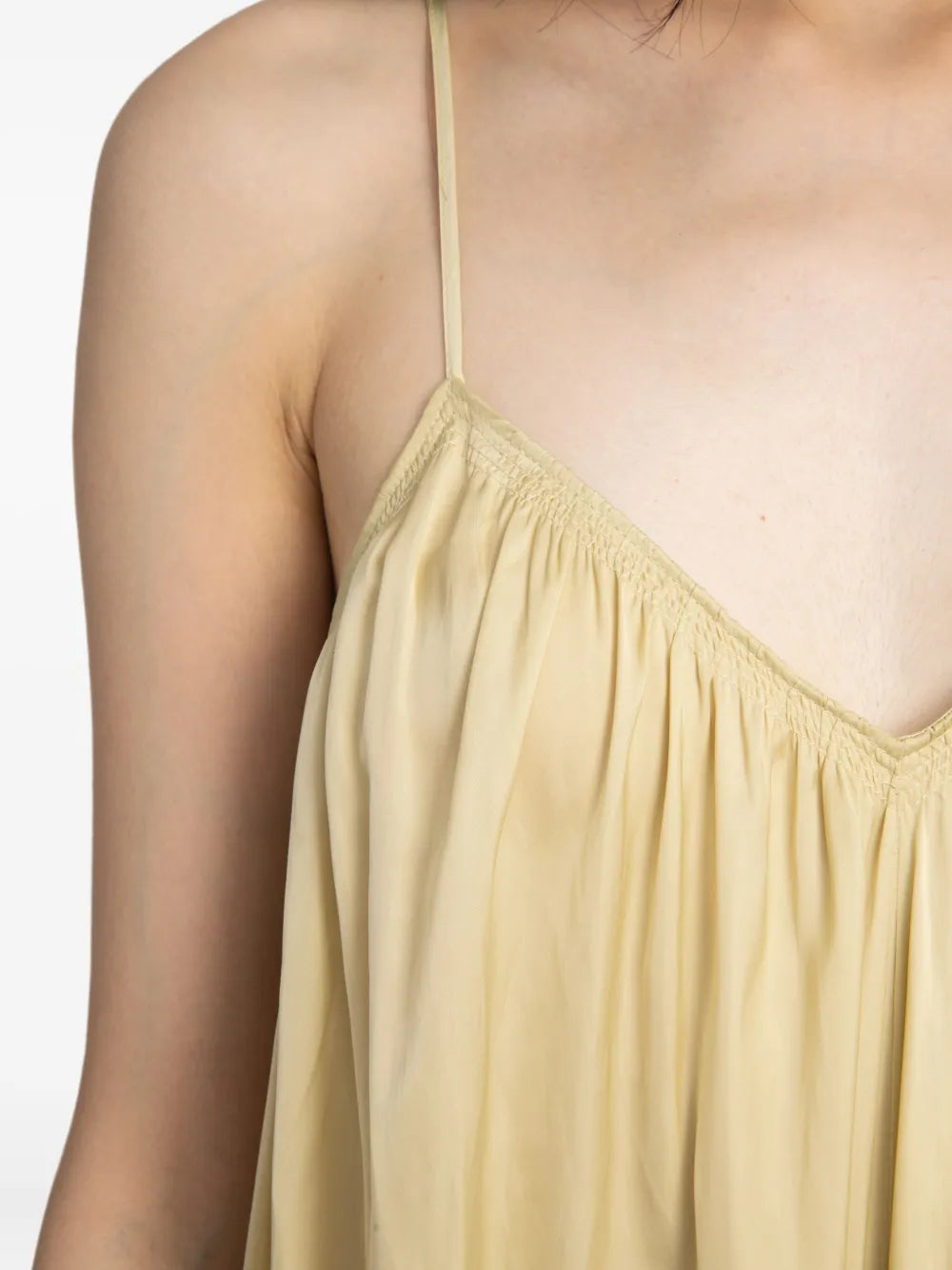 Zadigvoltaire Ristym Spaghetti Strap Gathered Maxi Dress