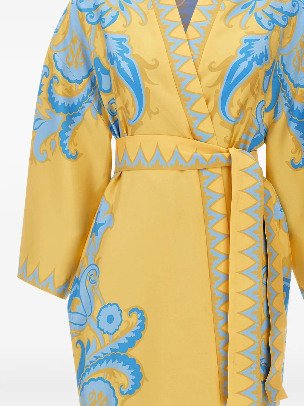 Etro Ornate Print Belted Robe Dress