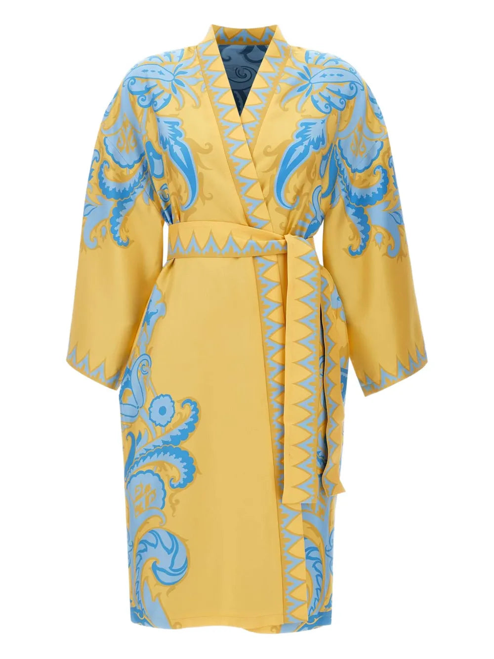 Etro Ornate Print Belted Robe Dress