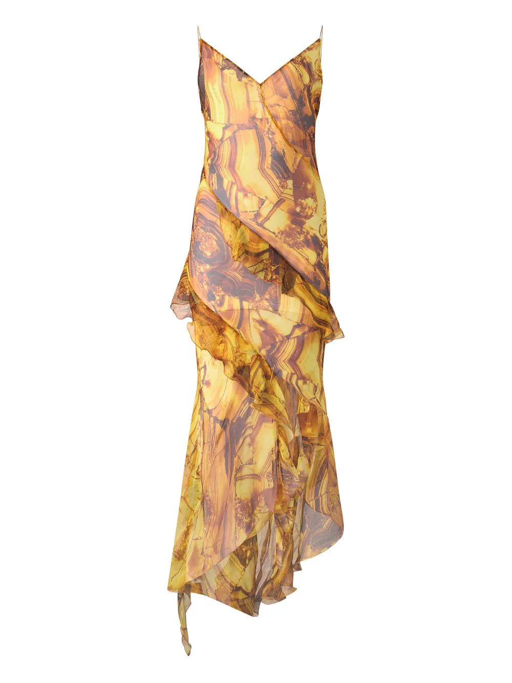 Roberto Cavalli Asymmetric Ruffled Dress