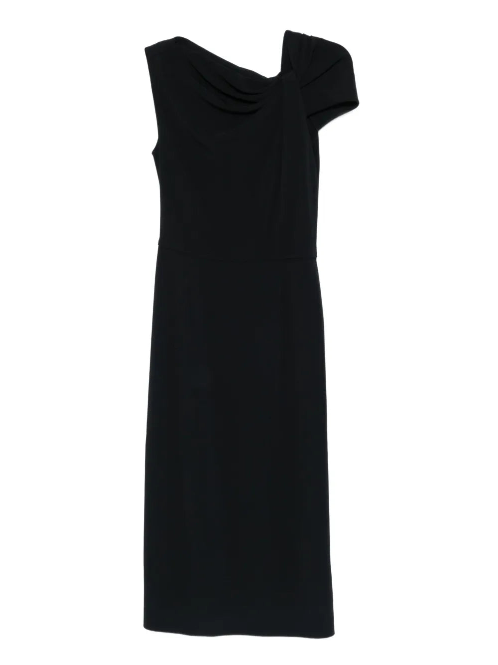 Givenchy Draped Detail One Shoulder Midi Dress