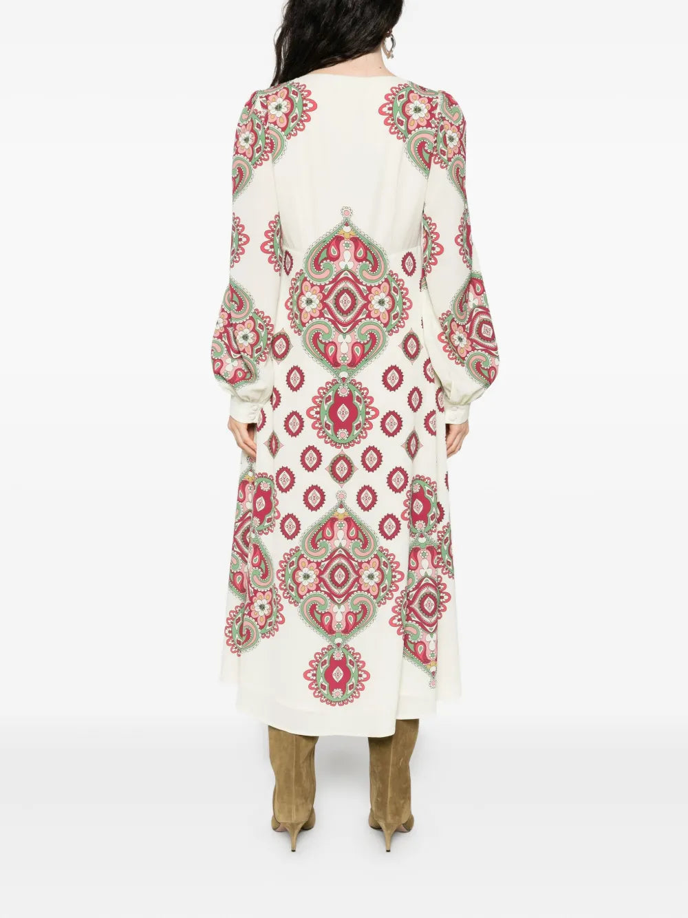 Etro Paisley Print Long Sleeve Dress