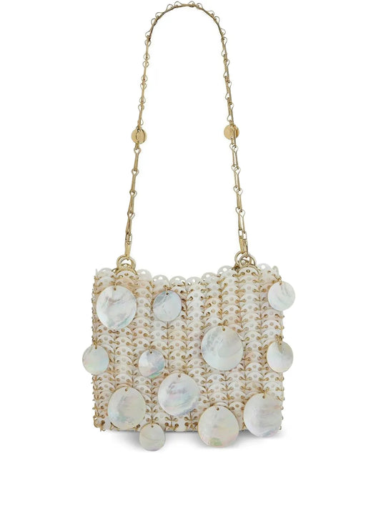 Rabanne 1969 Shell Embellished Chain Mini Bag