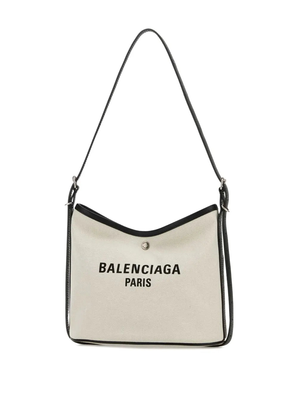 Balenciaga Biarri Logo Plaque Canvas Shoulder Bag