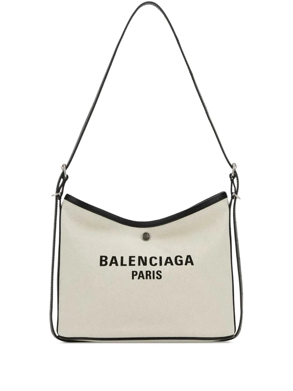 Balenciaga Biarri Logo Plaque Canvas Shoulder Bag