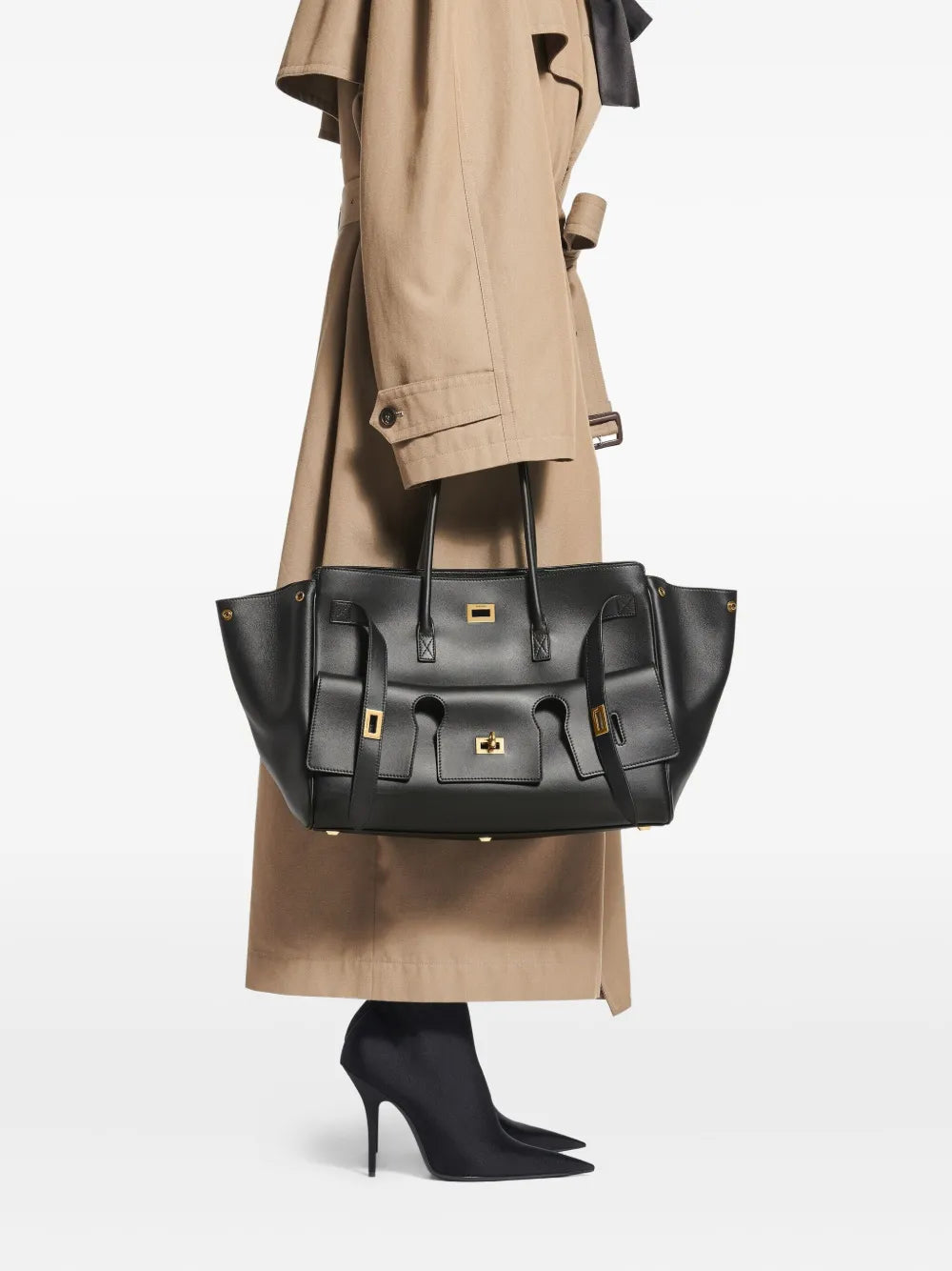 Balenciaga Medium Bel Air Leather Shoulder Bag