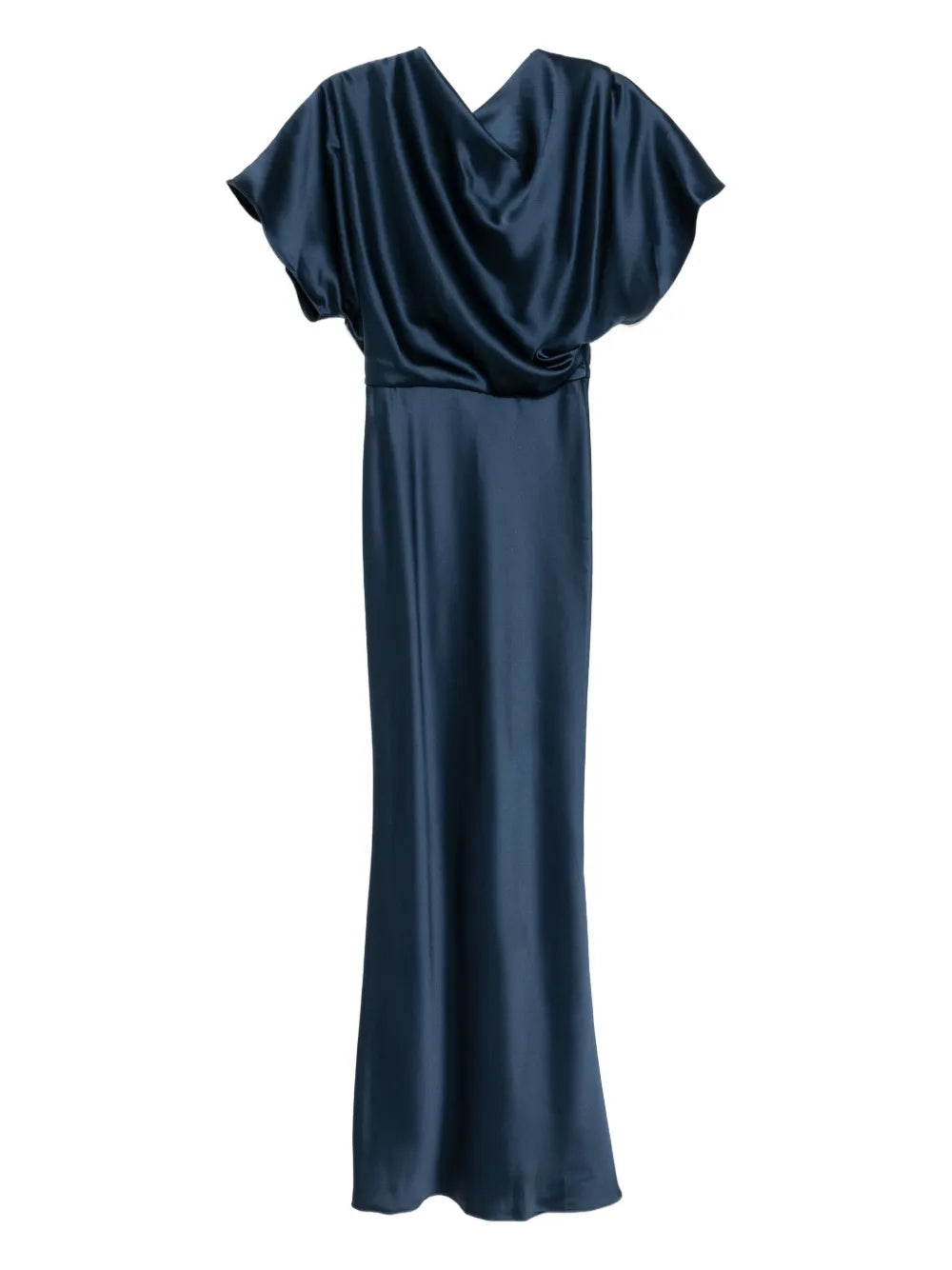 Amsale Satin Draped Gown