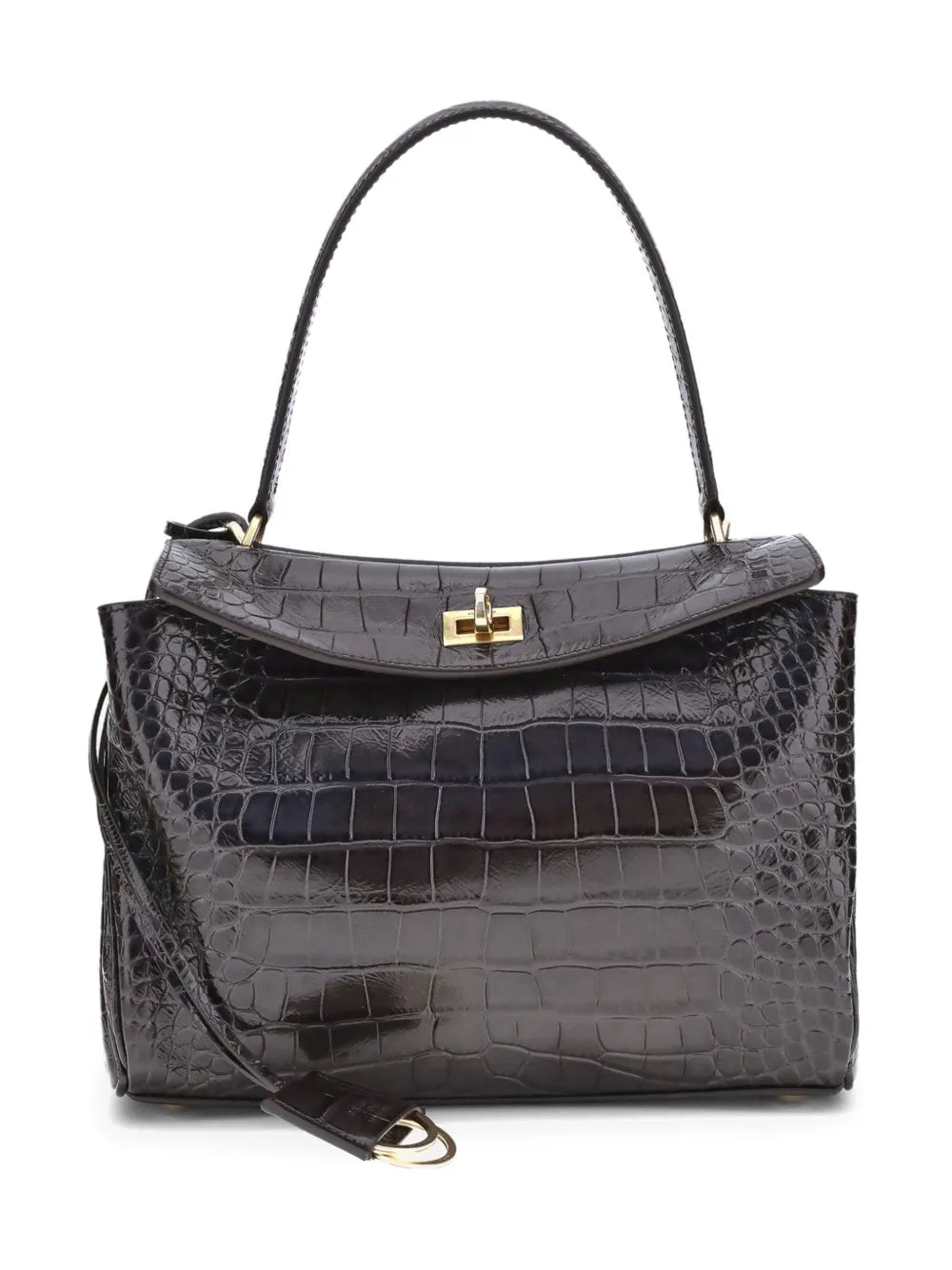Balenciaga Medium Crocodile Effect Shoulder Bag