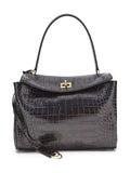 Balenciaga Medium Crocodile Effect Shoulder Bag