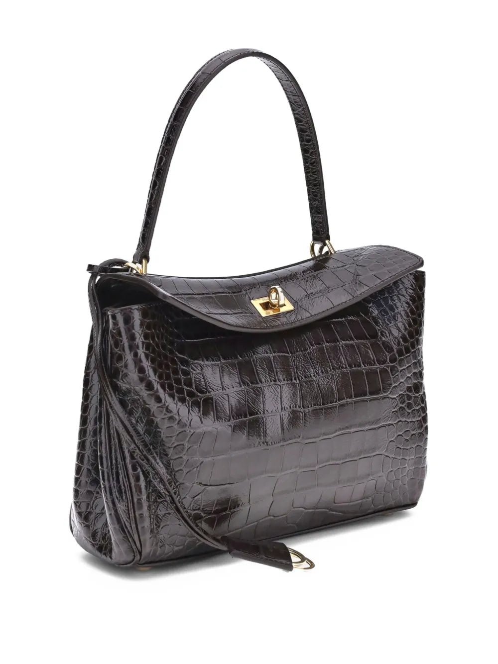 Balenciaga Medium Crocodile Effect Shoulder Bag