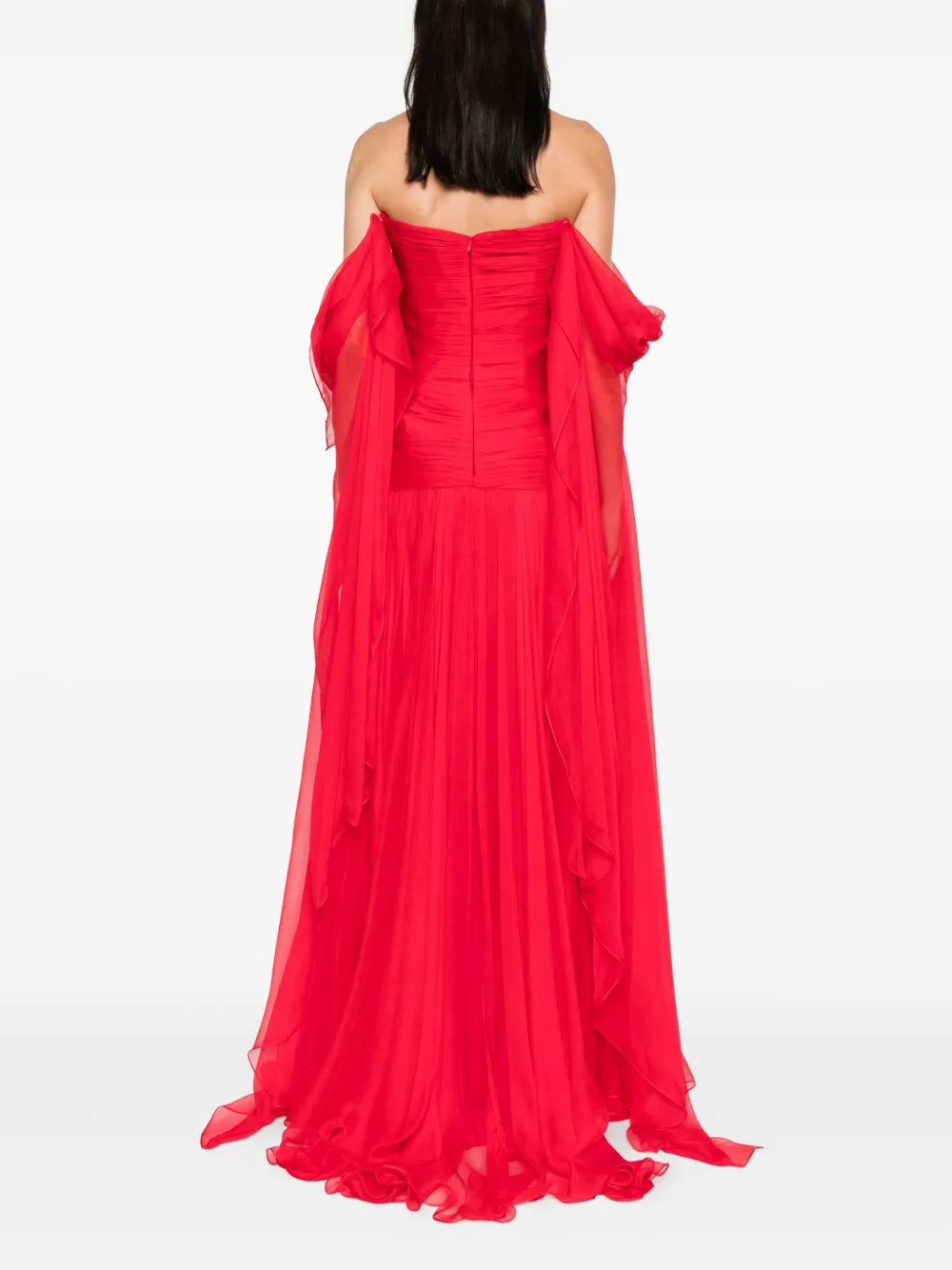 Mmarquise Monica Pleated Ruffled Dress