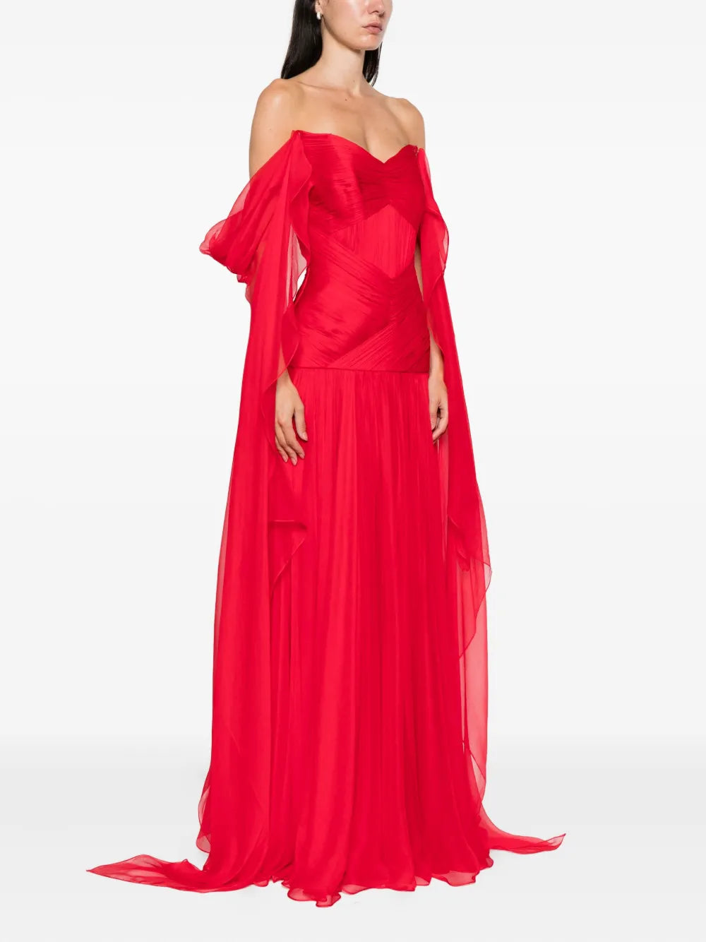 Mmarquise Monica Pleated Ruffled Dress