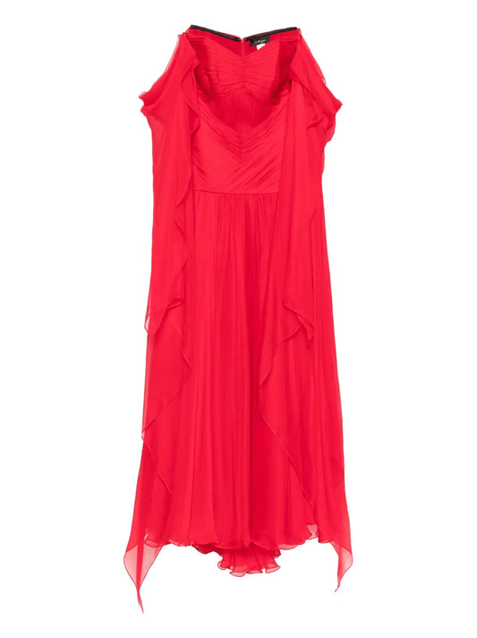 Mmarquise Monica Pleated Ruffled Dress