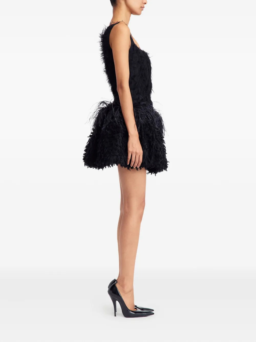 16Arlington Lasa Feather Embellished Mini Dress