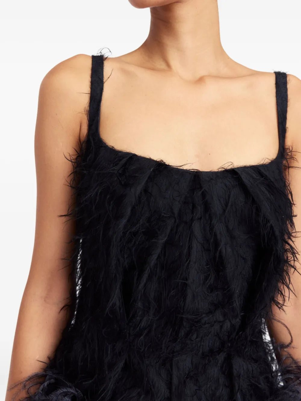 16Arlington Lasa Feather Embellished Mini Dress