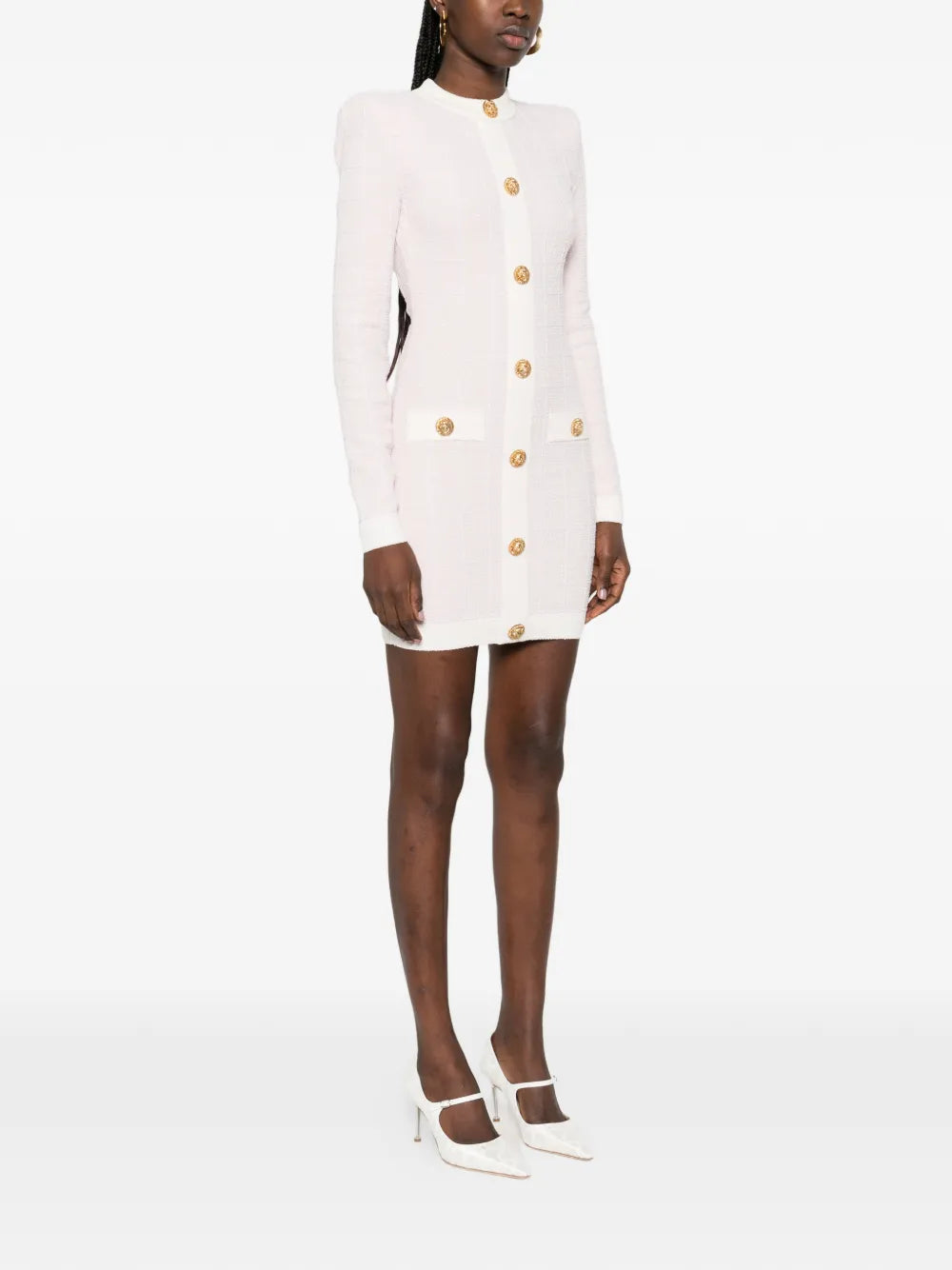Balmain Buttoned Mini Dress