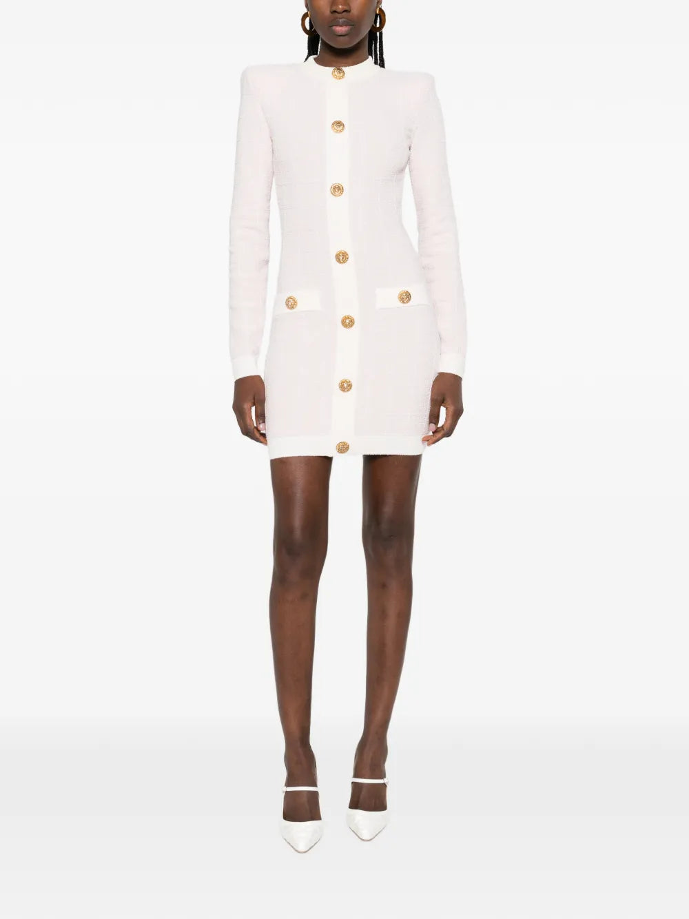 Balmain Buttoned Mini Dress
