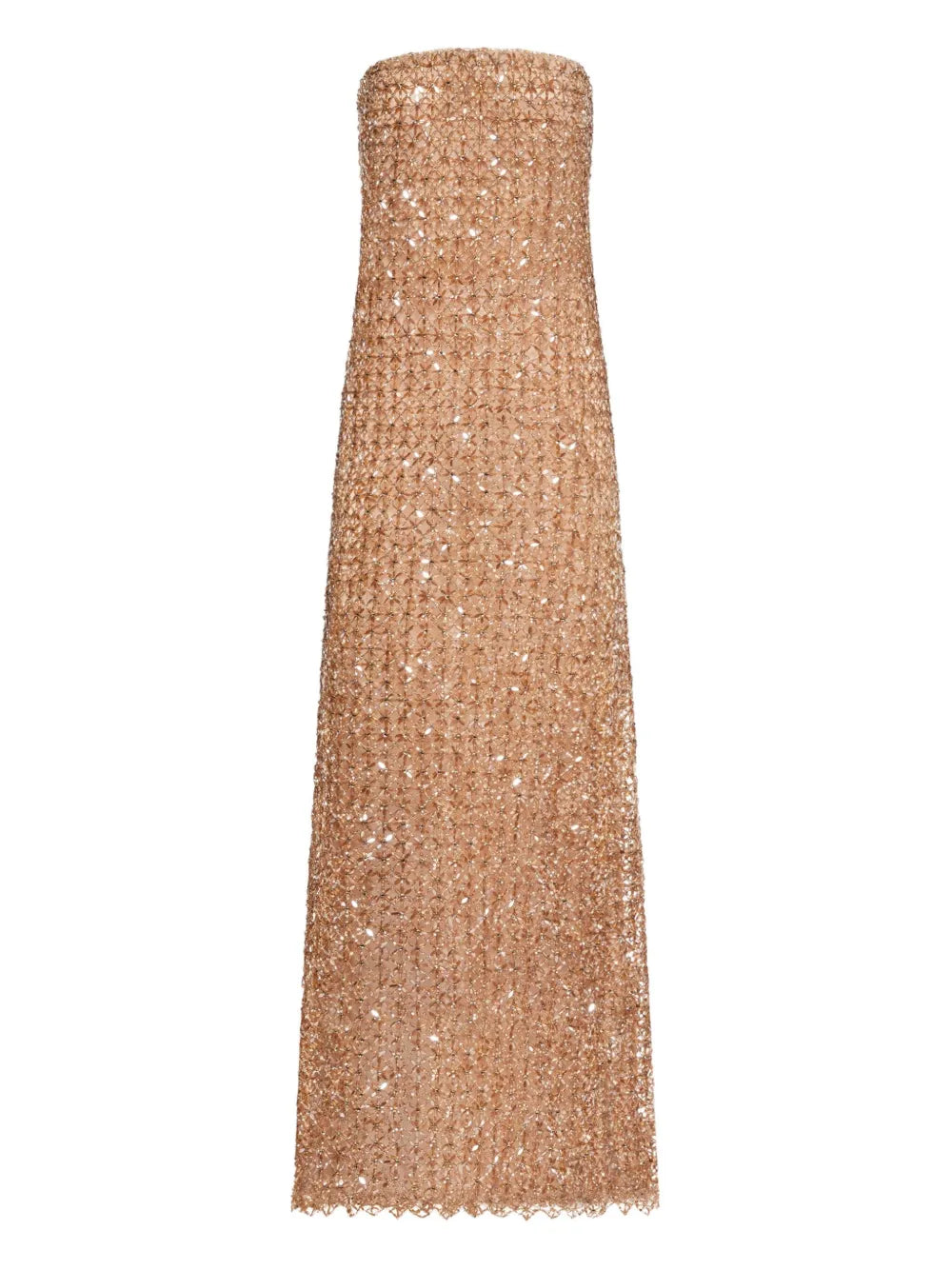 Oscar De La Renta Embroidered Sequin Gown