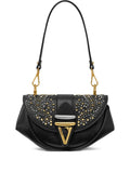 Versace Stud Embellished Shoulder Bag