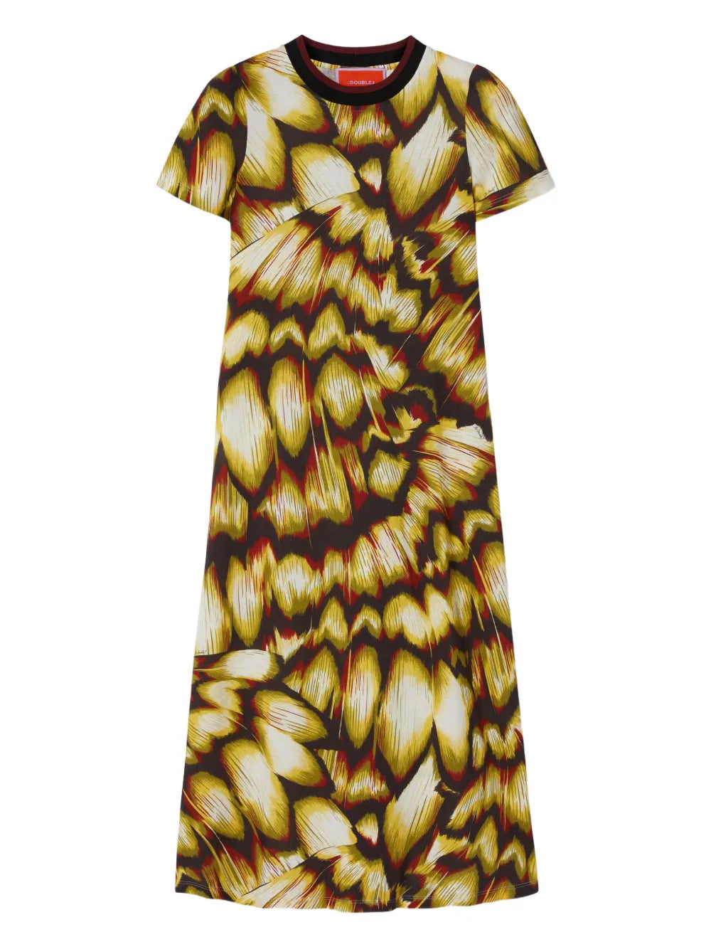 La Doublej All Over Print Short Sleeve Midi Dress