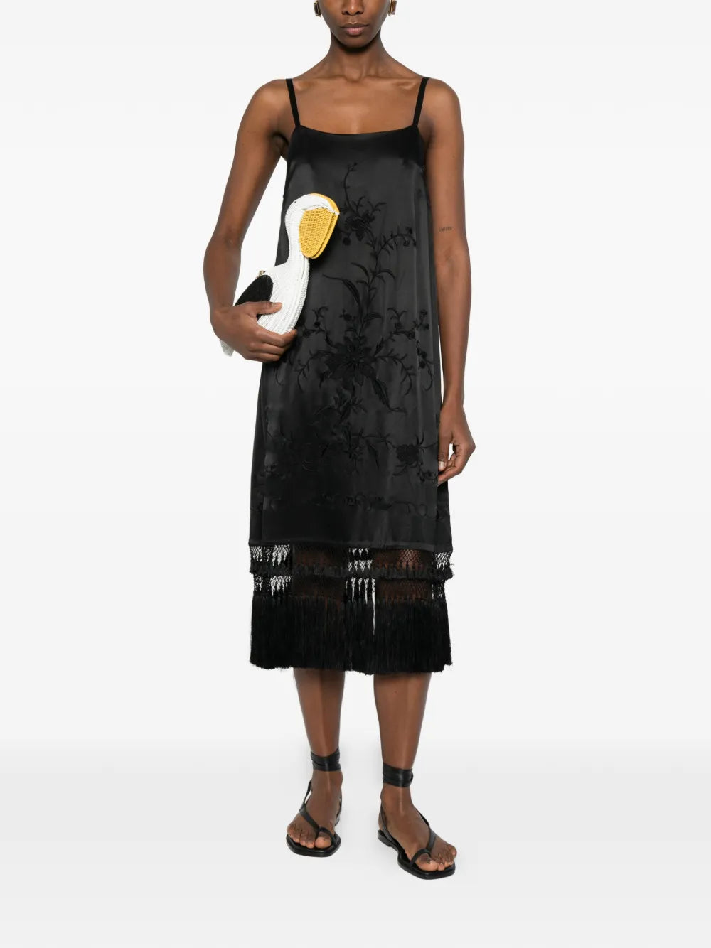 Bode Fringe Floral Dress
