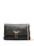 Zadigvoltaire Rocky Grained Leather Shoulder Bag