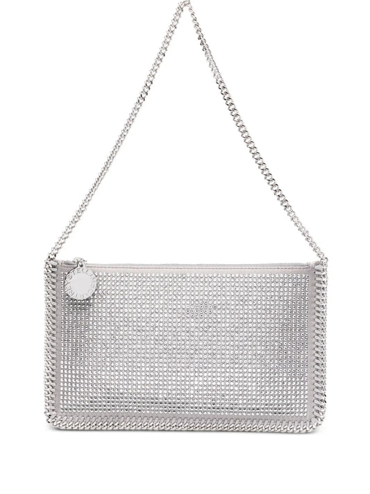 Stella Mccartney Falabella Pochette Crystal Embellished Chain Shoulder Bag