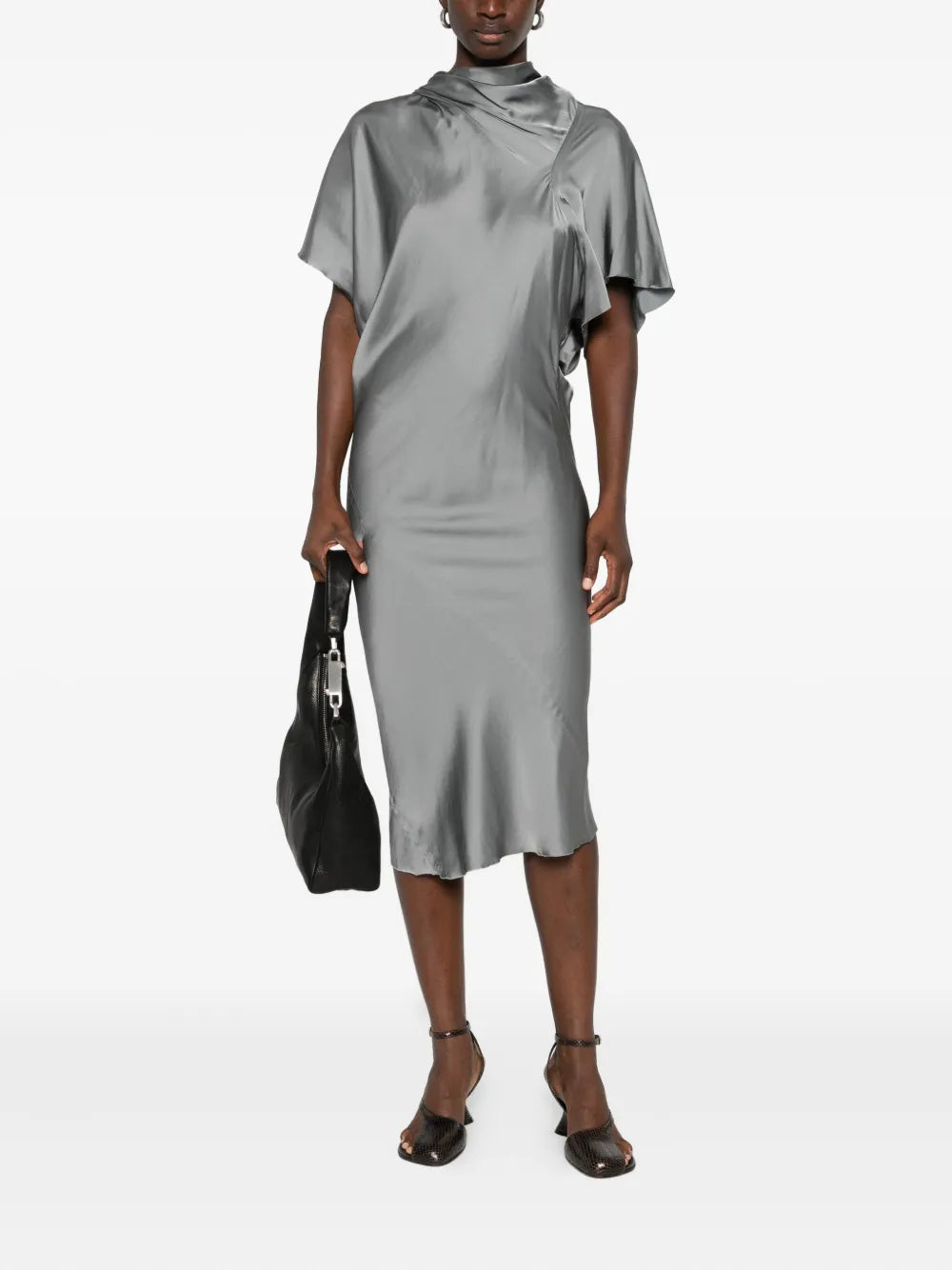 Rick Owens Draped Cowl Neck Dress