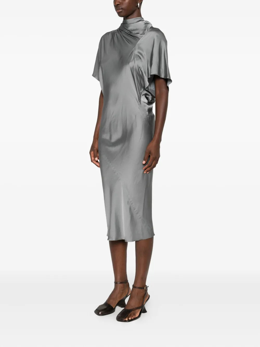 Rick Owens Draped Cowl Neck Dress