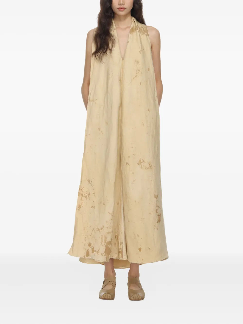 Uma Wang Aloe Open Back Midi Dress