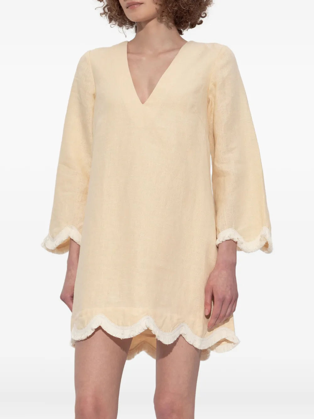 Posse Essie Scalloped Hem Linen Dress