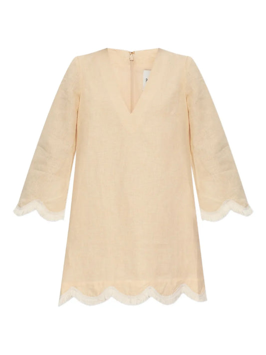 Posse Essie Scalloped Hem Linen Dress