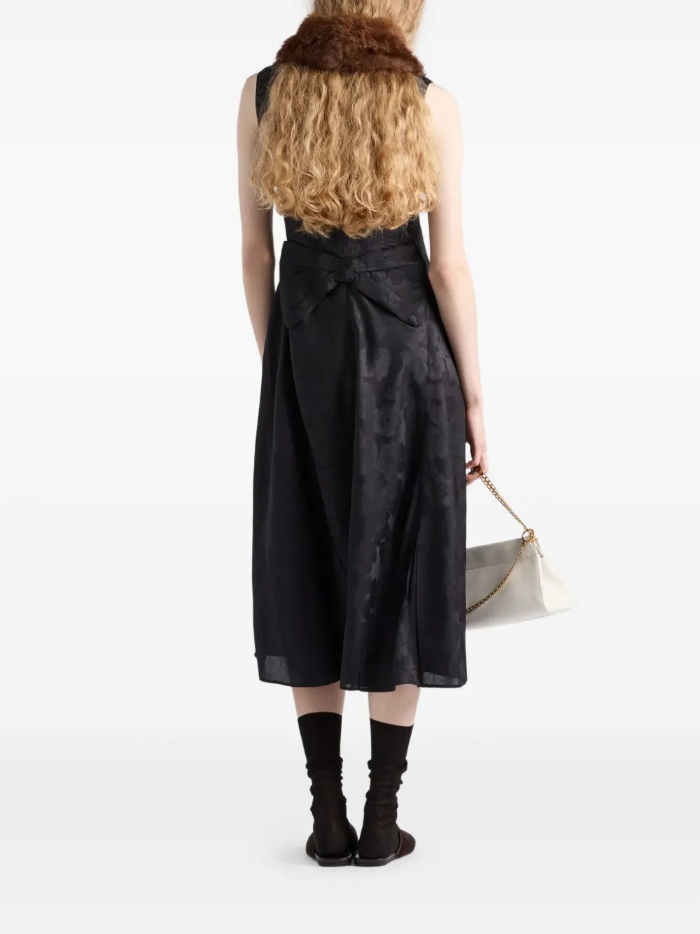 Prada Floral Jacquard Midi Dress