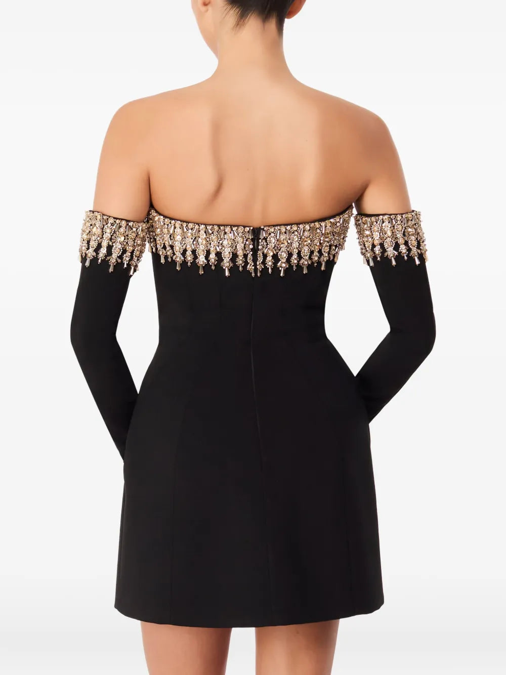 Jenny Packham Love Bubble Off Shoulder Mini Dress