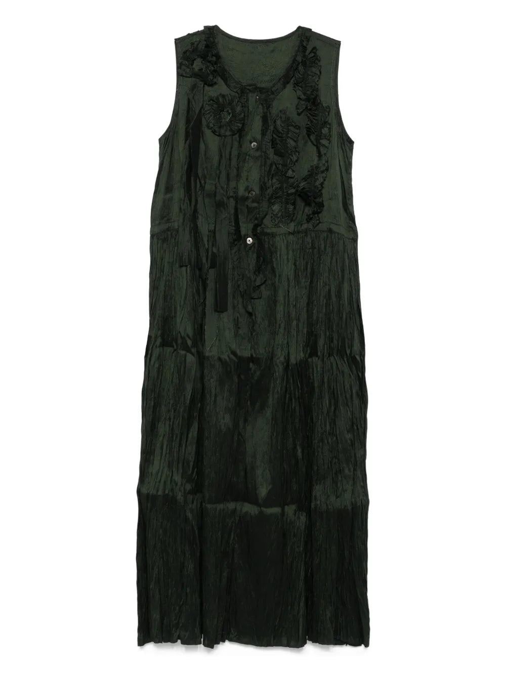 Christian Peau Flowers Embellishment Midi Dress
