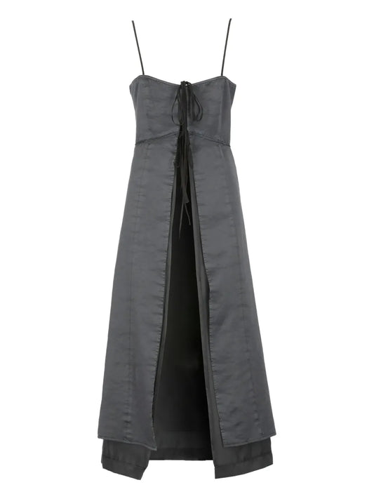 Mm6 Maison Margiela Lace Up Flared Dress