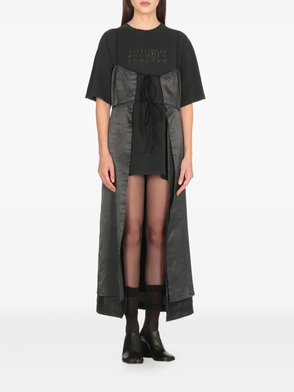 Mm6 Maison Margiela Lace Up Flared Dress