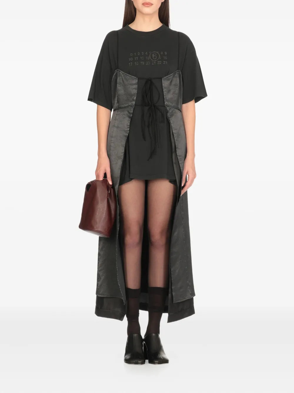 Mm6 Maison Margiela Lace Up Flared Dress