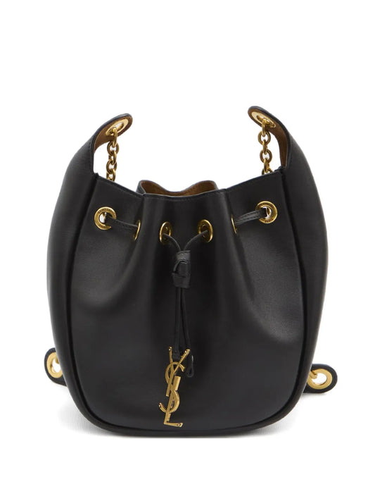 Saint Laurent Cassandre Drawstring Leather Shoulder Bag