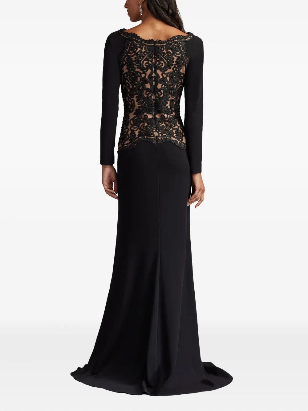 Tadashi Shoji Long Sleeve Embroidered Gown