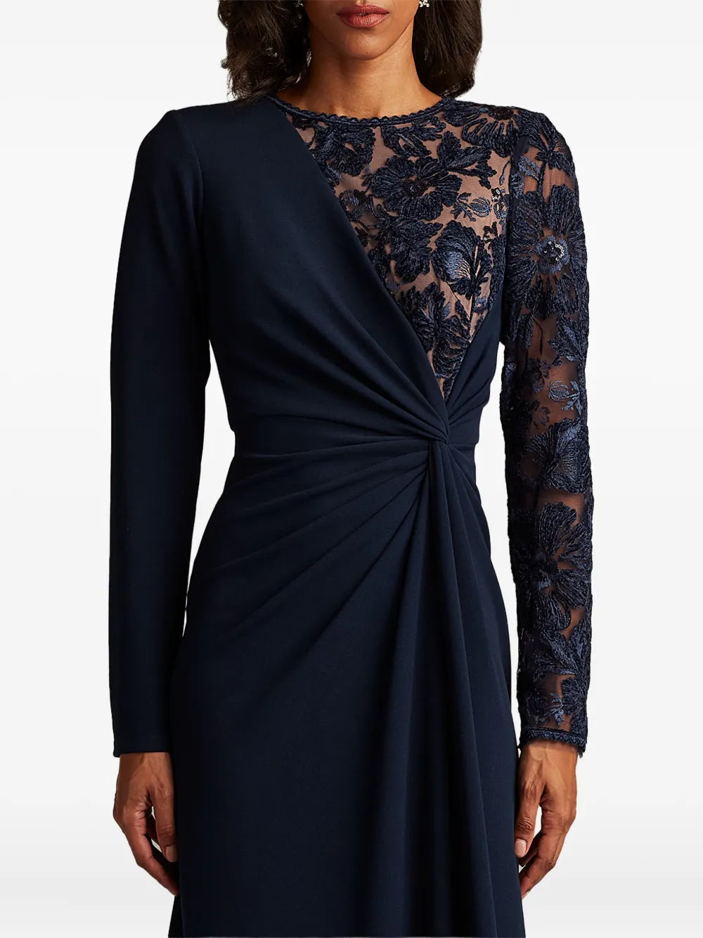 Tadashi Shoji Floral Lace Maxi Dress