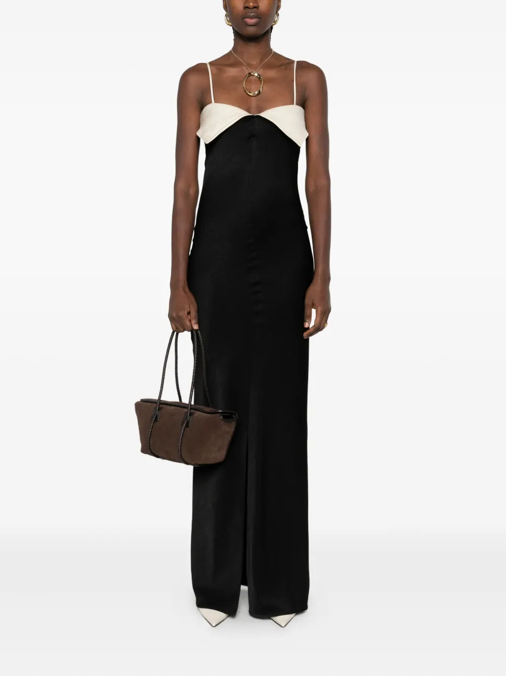 Nanushka Folded Neckline Maxi Dress