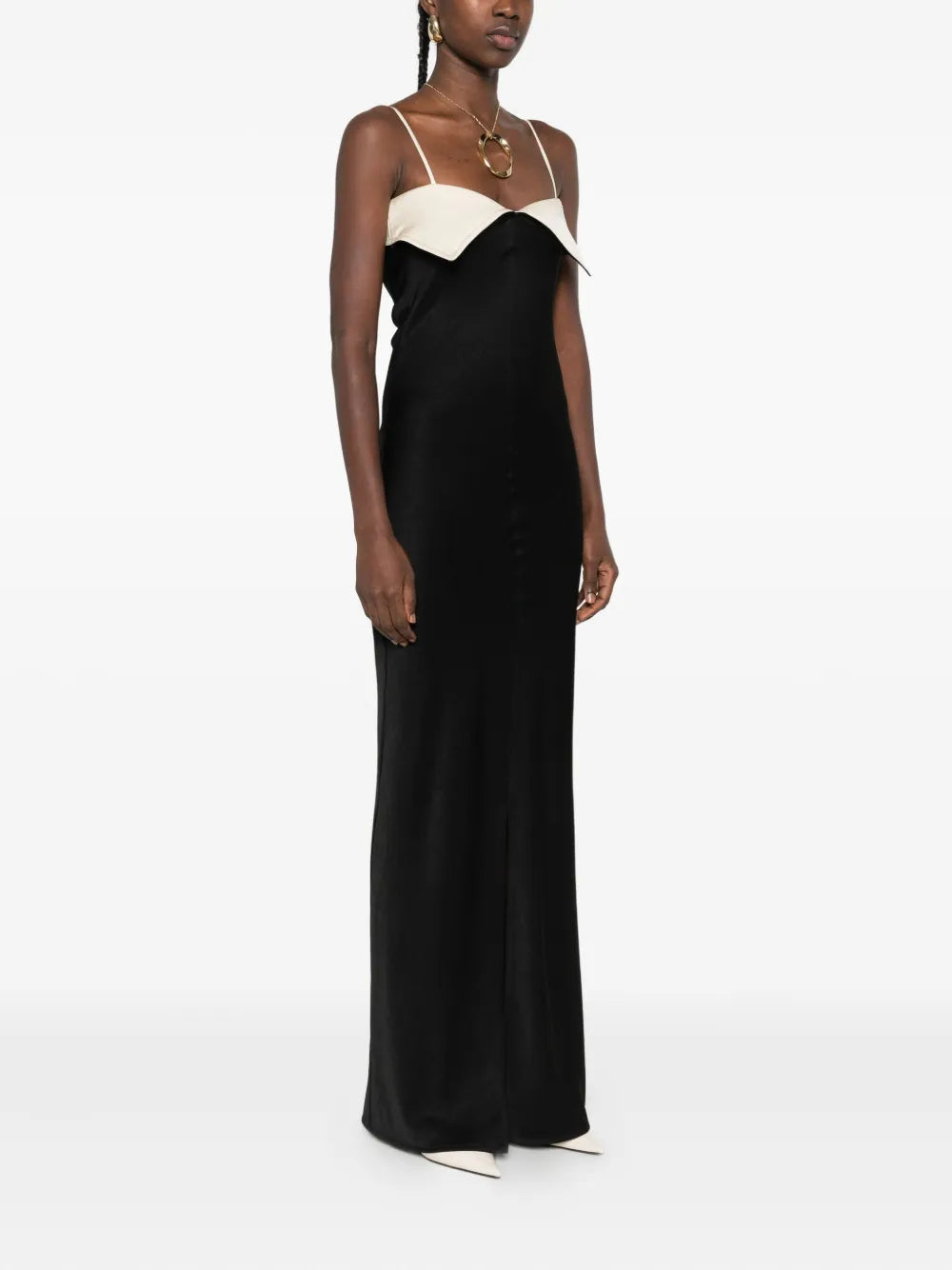 Nanushka Folded Neckline Maxi Dress